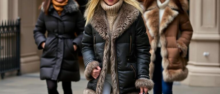 Верхняя одежда сезона пальто пуховики шубы